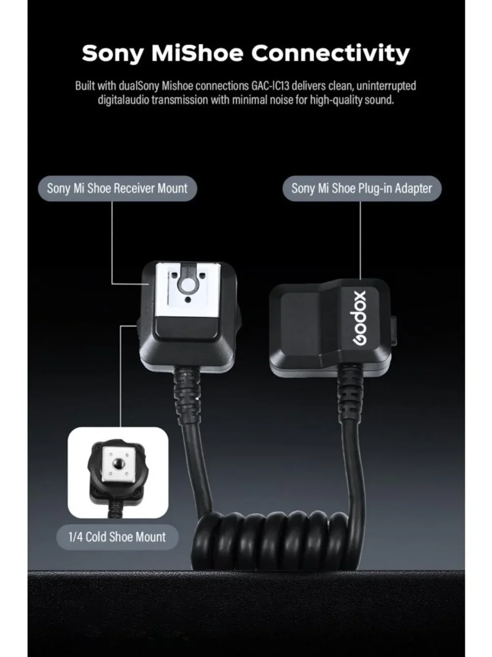 Off-Camera Audio Extension Cable for Sony Cameras - Compatible with A7 Series